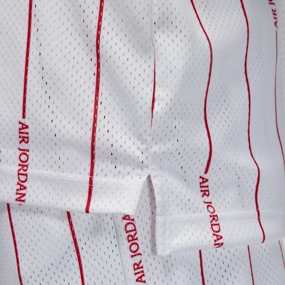 Nike Air Jordan Basketball Jersey Mens Size 3XL White Red Pinstripe Baseball NWT - Picture 9 of 9